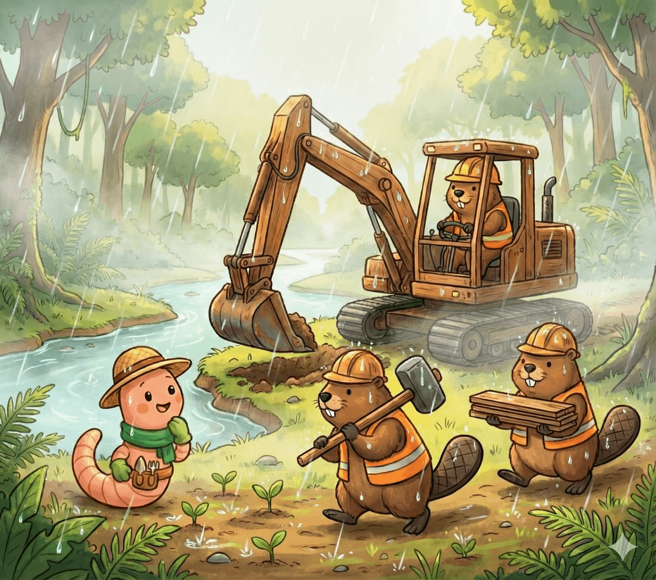podrick and the infrastructure beavers arrived at the plot